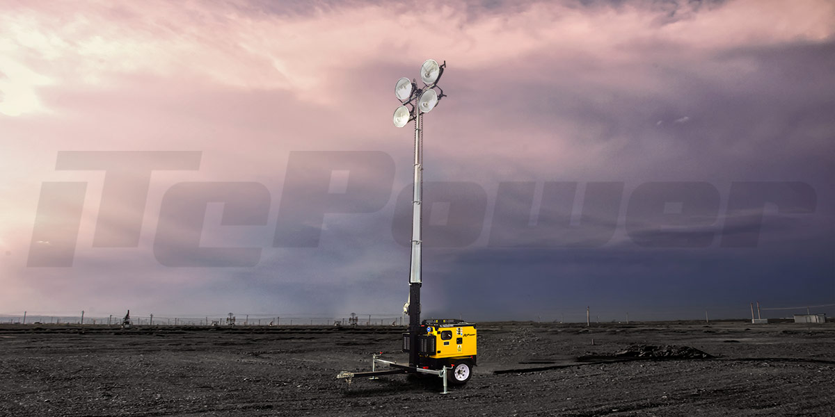 What are the specific applications of mobile light towers?