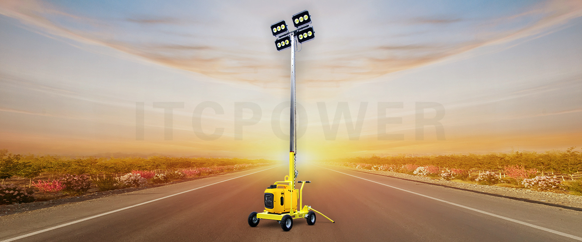 What is the main role of the trailer light tower?